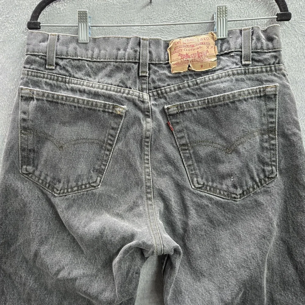 VINTAGE Levi's 509-0259 Men Jeans 34X30 Gray Denim Straight 90s USA READ